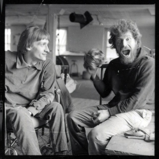 Lenny with Mark di Suvero on Front Street, 1967.